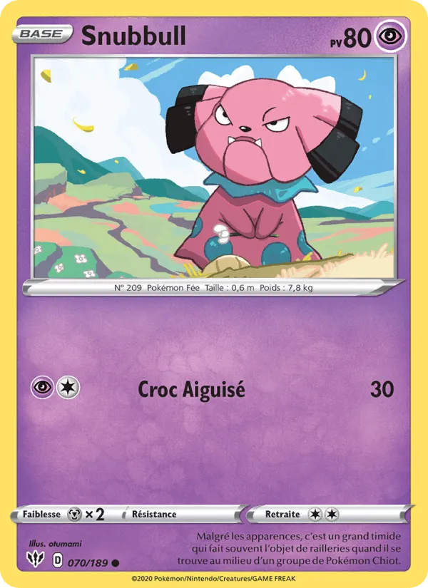 Snubbull · Ténèbres Embrasées 70/189