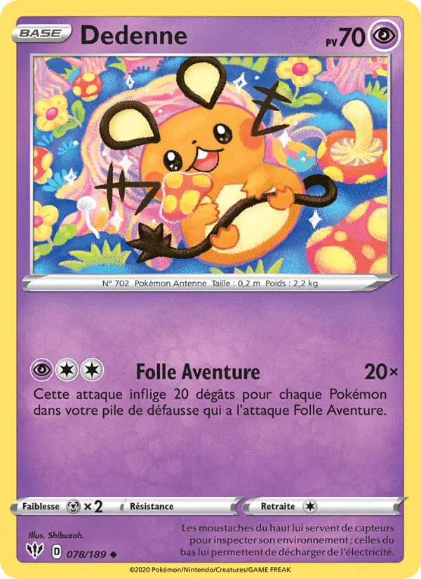 Dedenne · Ténèbres Embrasées 78/189