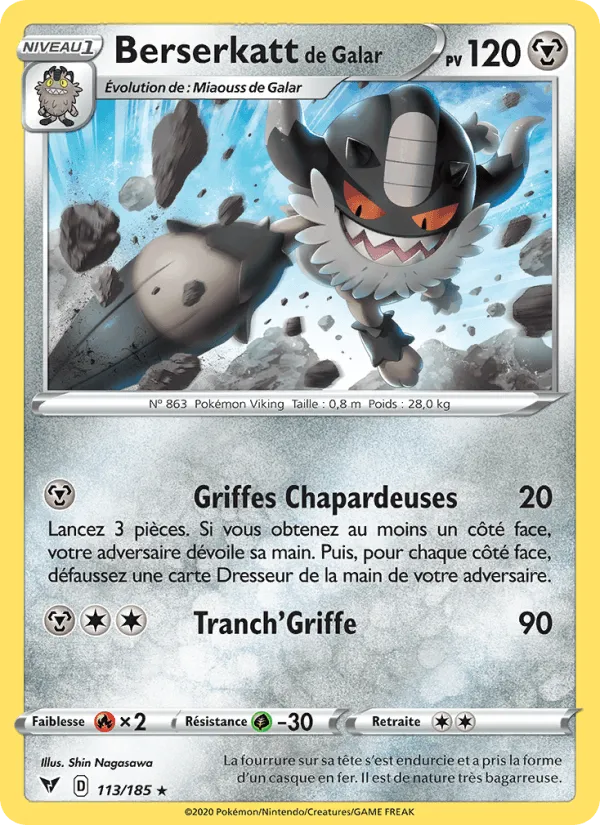 Berserkatt de Galar · Voltage Éclatant 113/185
