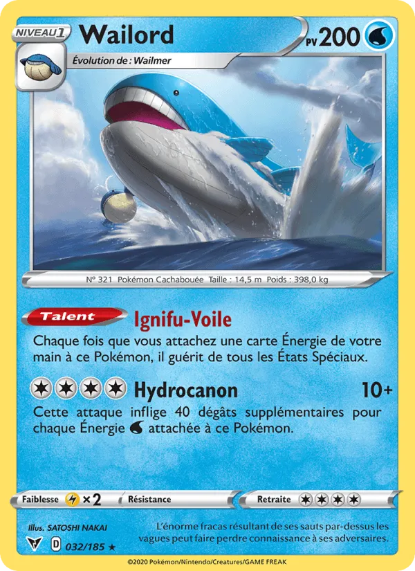 Wailord · Voltage Éclatant 32/185