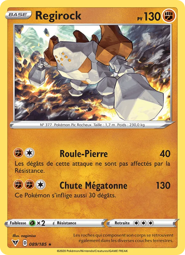 Regirock · Voltage Éclatant 89/185