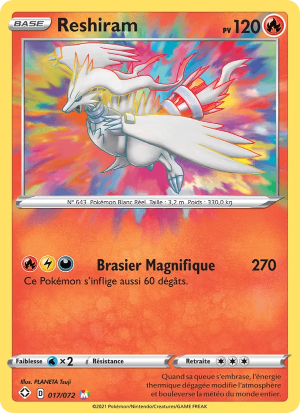 Reshiram · Destinées Radieuses 17/72