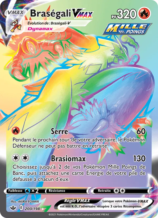 Braségali VMAX · Règne de Glace 200/198