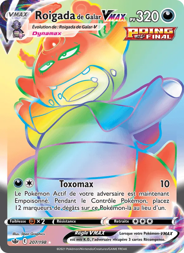 Roigada de Galar VMAX · Règne de Glace 207/198