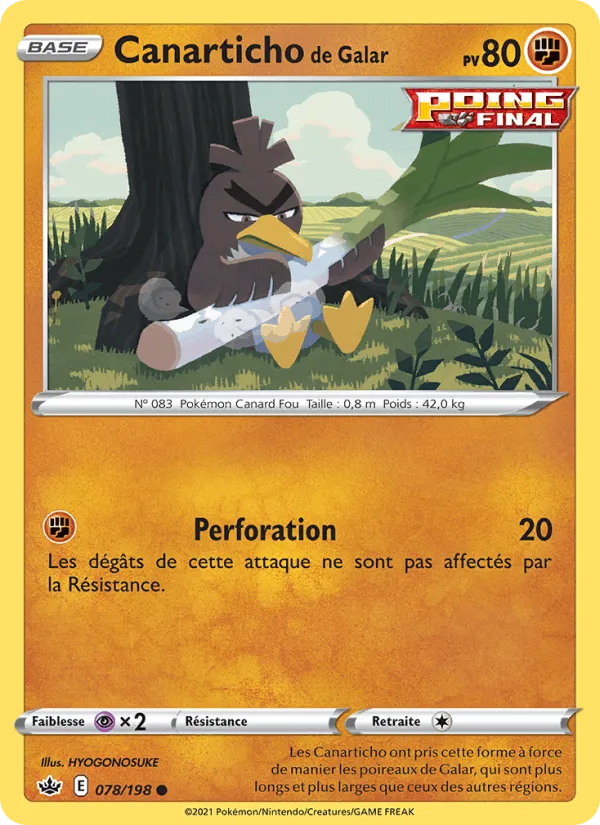 Canarticho de Galar · Règne de Glace 78/198