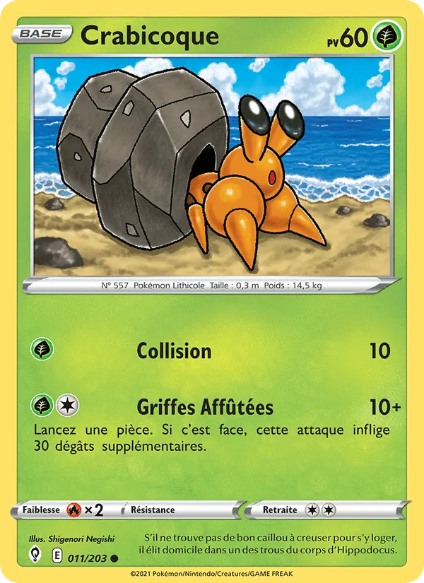 Crabicoque · Évolution Céleste 11/203