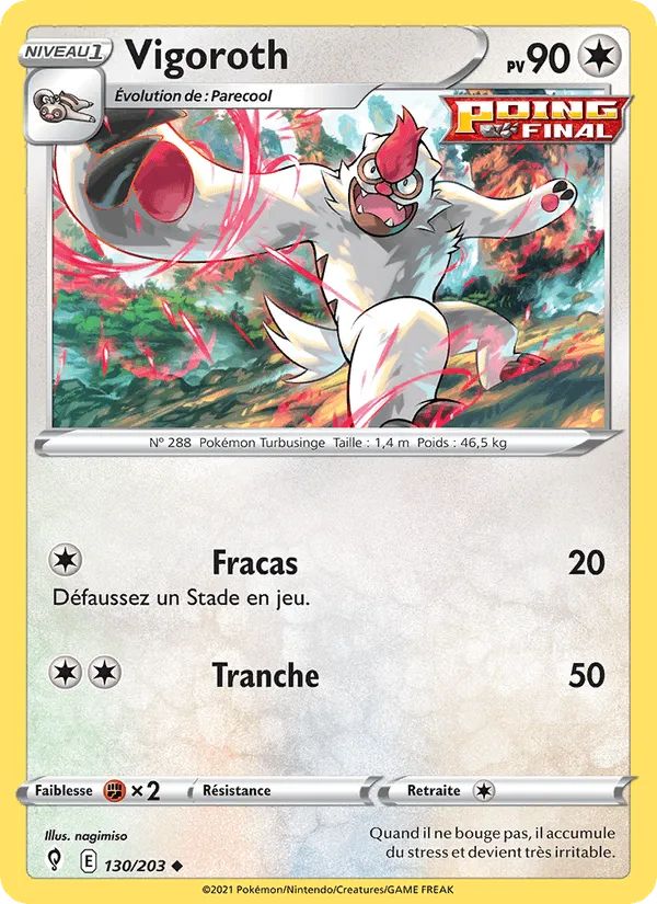 Vigoroth · Évolution Céleste 130/203