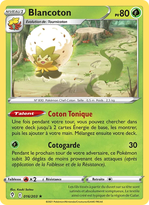 Blancoton · Évolution Céleste 16/203