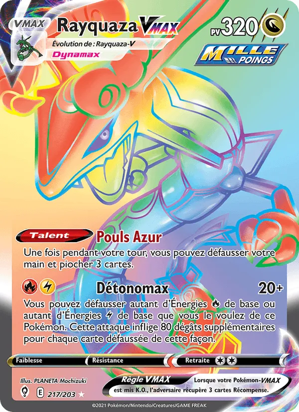 Rayquaza VMAX · Évolution Céleste 217/203