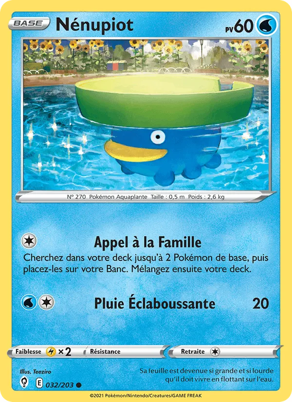 Nénupiot · Évolution Céleste 32/203
