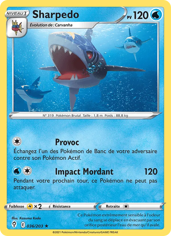 Sharpedo · Évolution Céleste 36/203