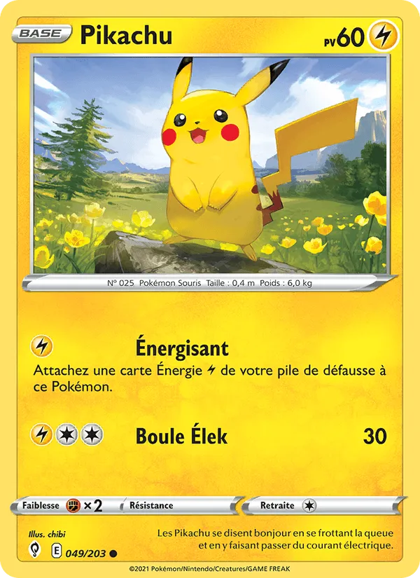 Pikachu · Évolution Céleste 49/203