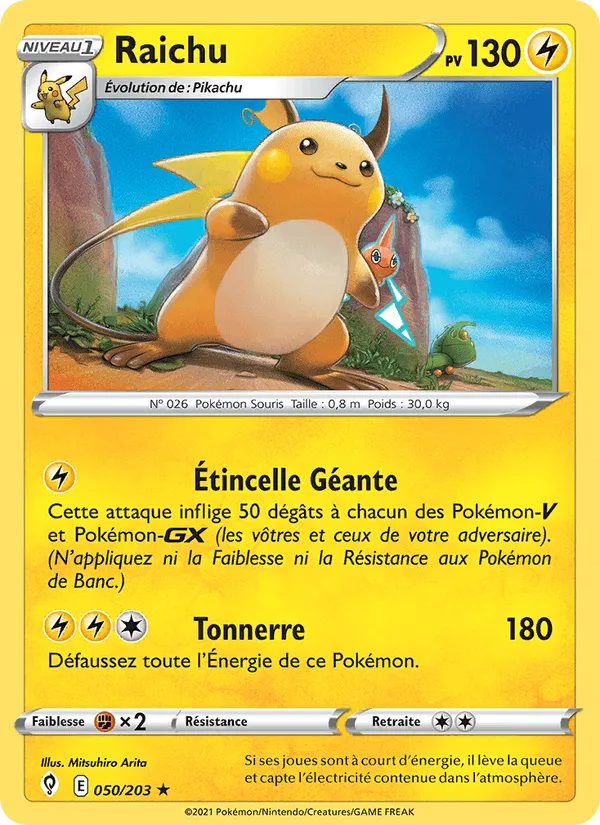 Raichu · Évolution Céleste 50/203
