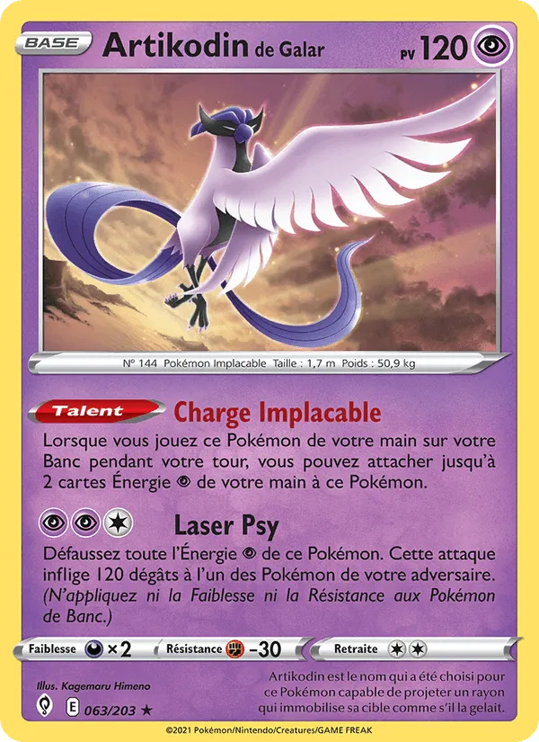 Artikodin de Galar · Évolution Céleste 63/203