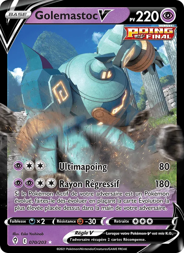 Golemastoc V · Évolution Céleste 70/203