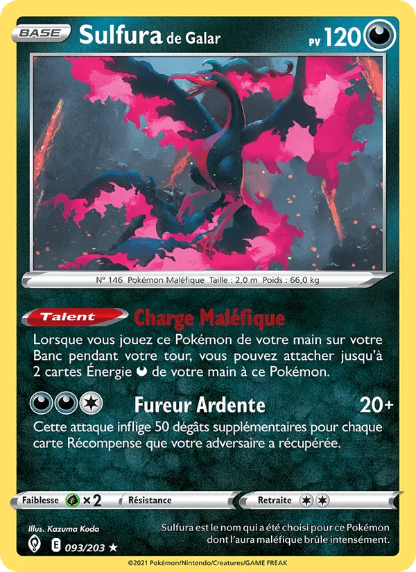 Sulfura de Galar · Évolution Céleste 93/203