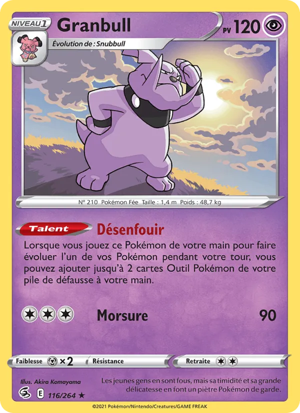 Granbull · Poing de Fusion 116/264