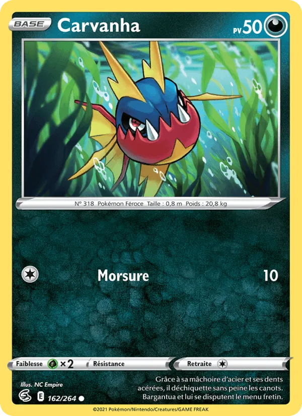 Carvanha · Poing de Fusion 162/264