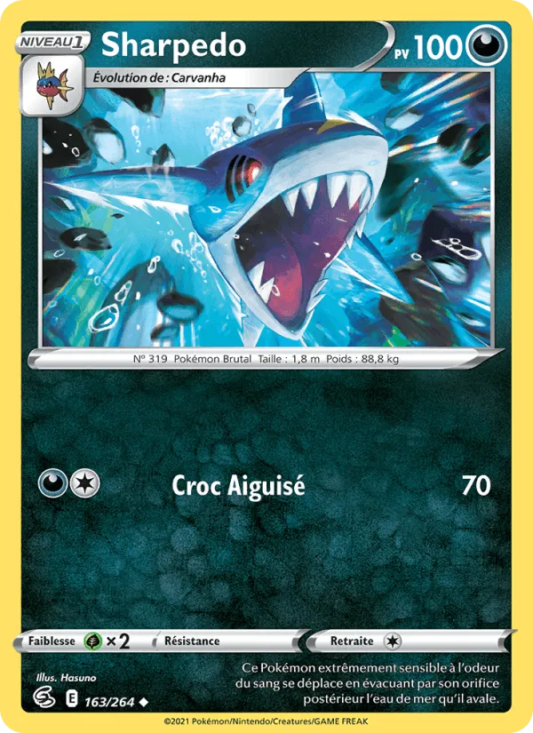 Sharpedo · Poing de Fusion 163/264
