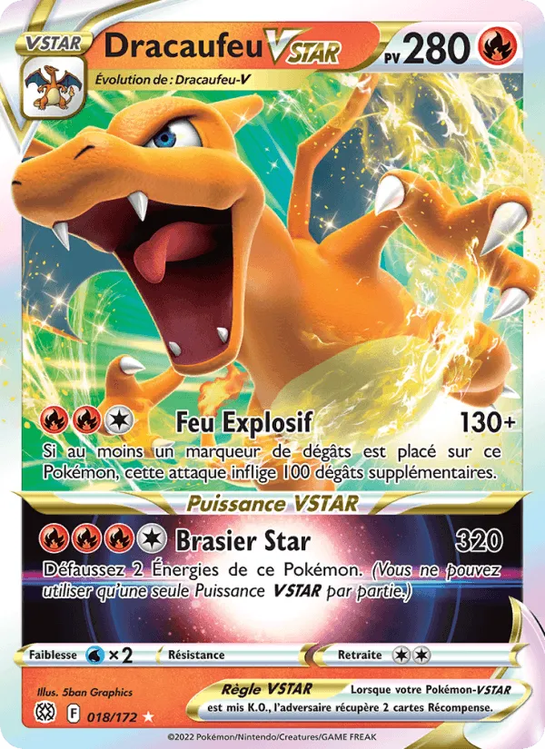 Dracaufeu VSTAR · Stars Étincelantes 018/172