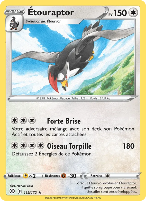 Étouraptor · Stars Étincelantes 119/172