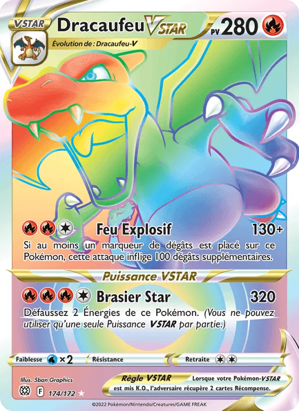 Dracaufeu VSTAR · Stars Étincelantes 174/172
