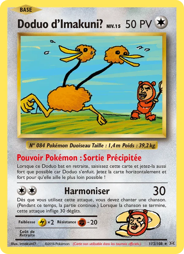 Doduo d'Imakuni? · Évolutions 112/108
