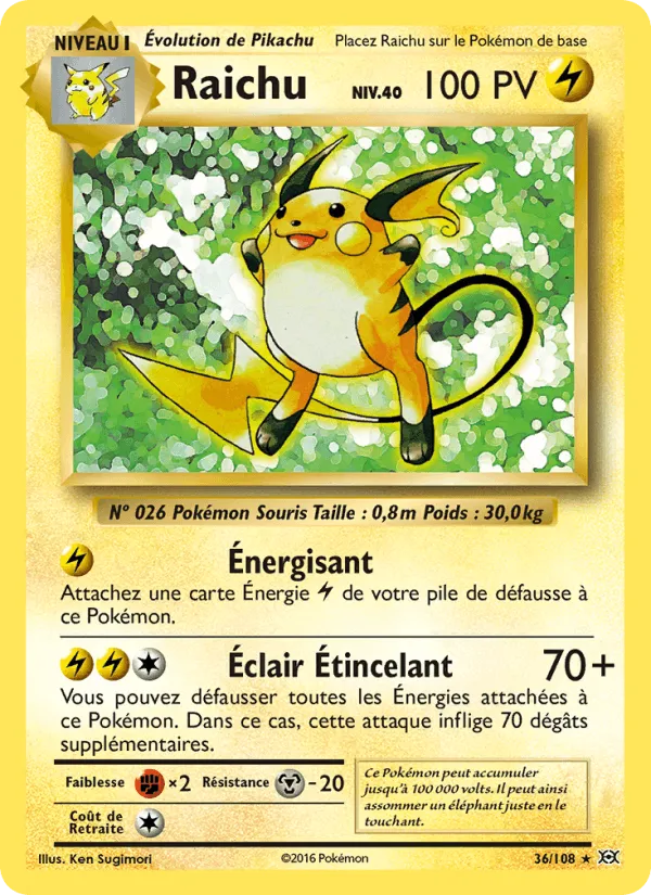 Raichu · Évolutions 36/108