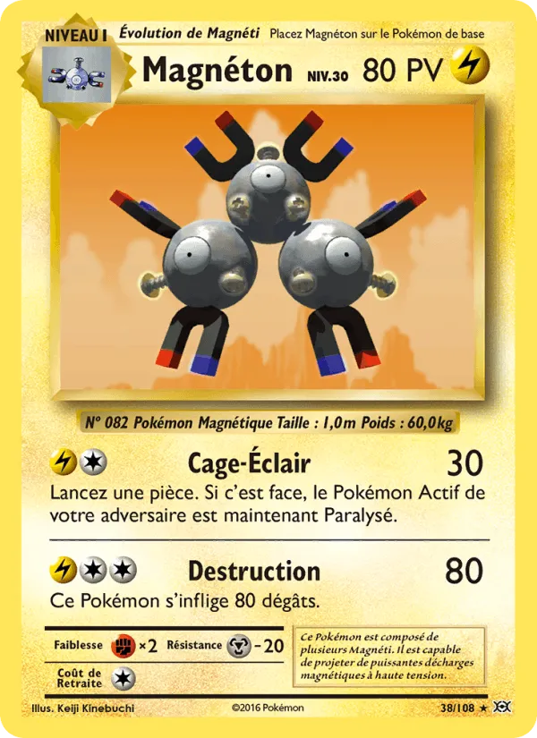 Magnéton · Évolutions 38/108