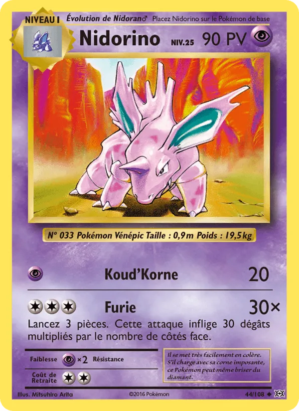 Nidorino · Évolutions 44/108