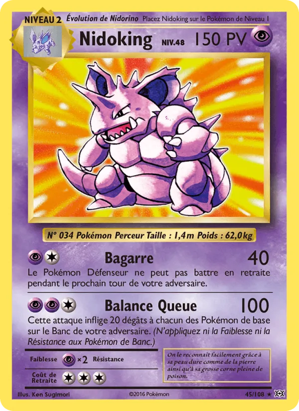 Nidoking · Évolutions 45/108
