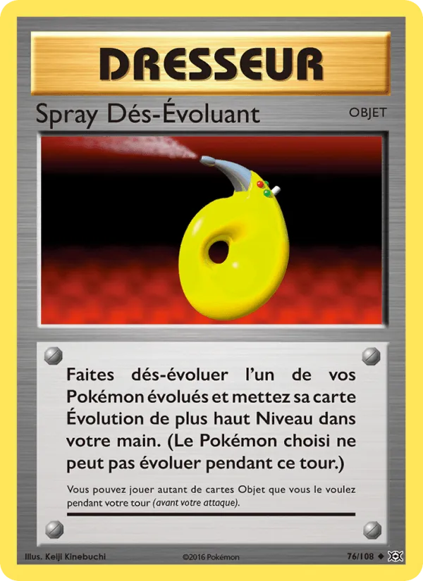 Spray Dés-Évoluant · Évolutions 76/108
