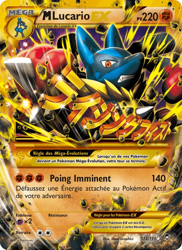 M-Lucario EX · Poings Furieux 113/111