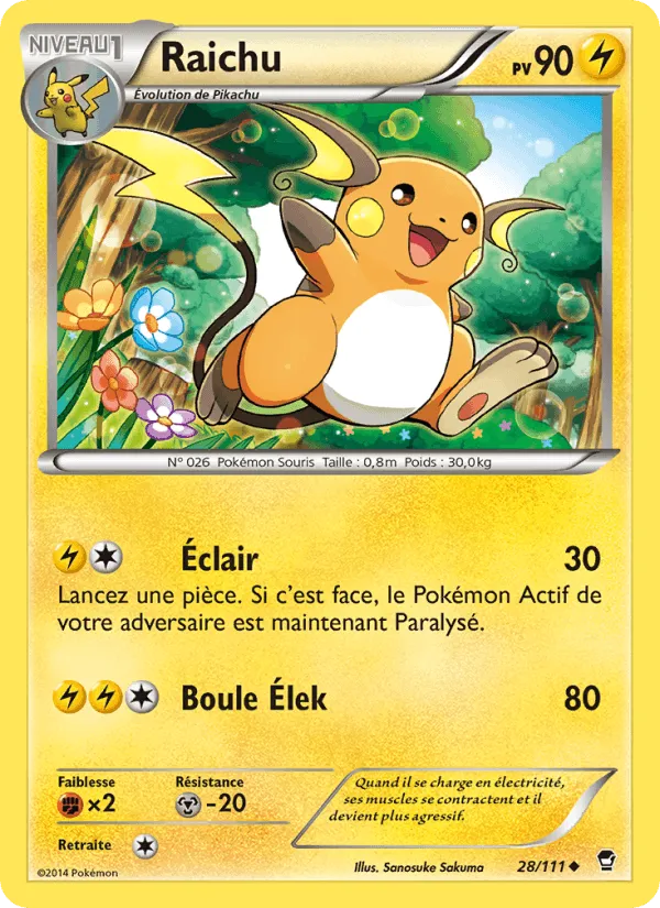 Raichu · Poings Furieux 28/111