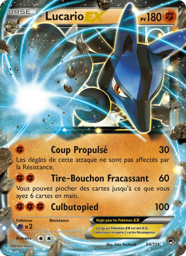 Lucario EX · Poings Furieux 54/111
