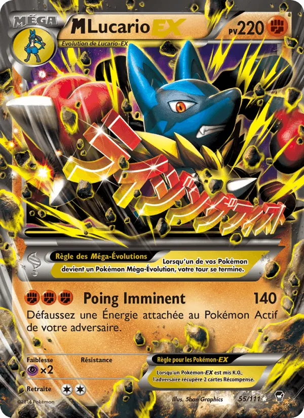 M-Lucario EX · Poings Furieux 55/111