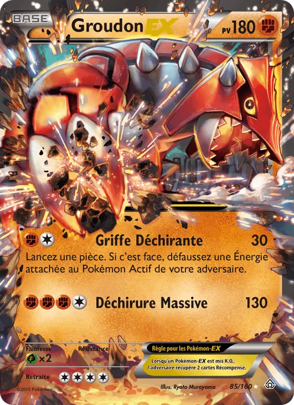 Groudon EX · Primo-Choc 85/160