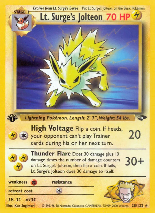 Lt. Surge's Jolteon · Gym Challenge 28/132