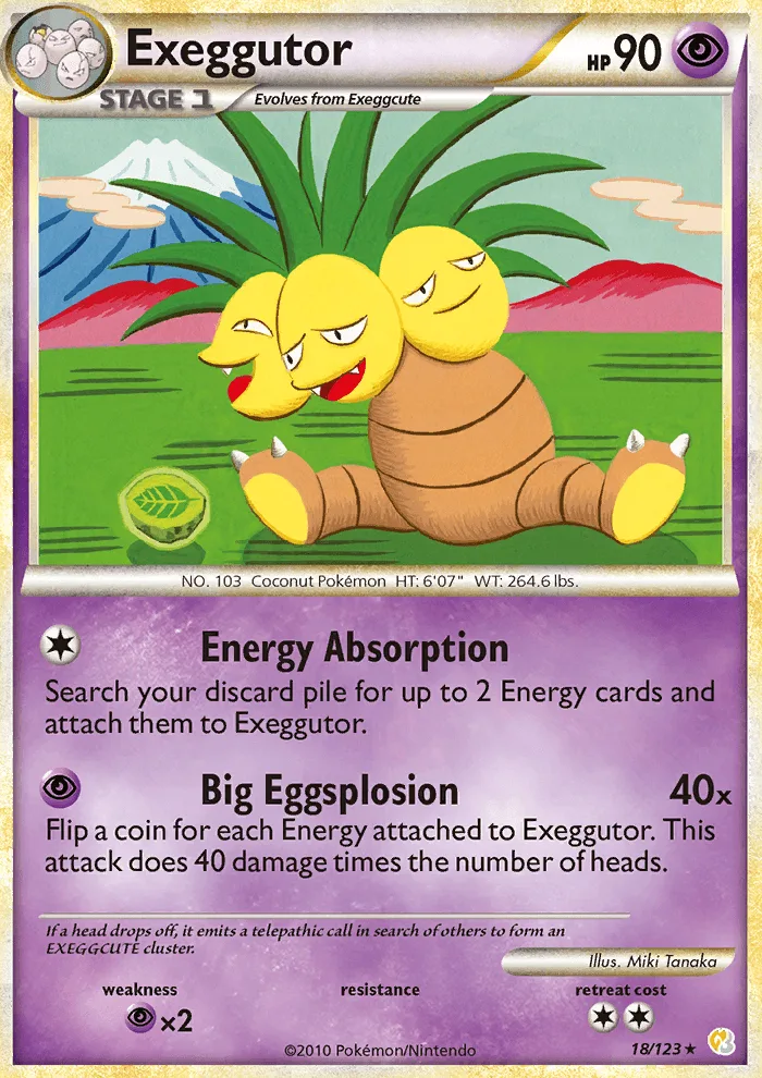 Exeggutor · HeartGold SoulSilver 18/123