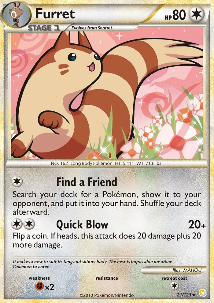 Furret · HeartGold SoulSilver 21/123