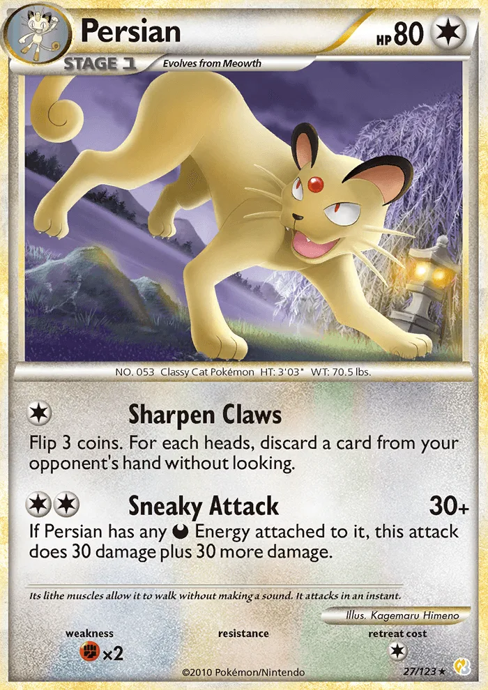 Persian · HeartGold SoulSilver 27/123