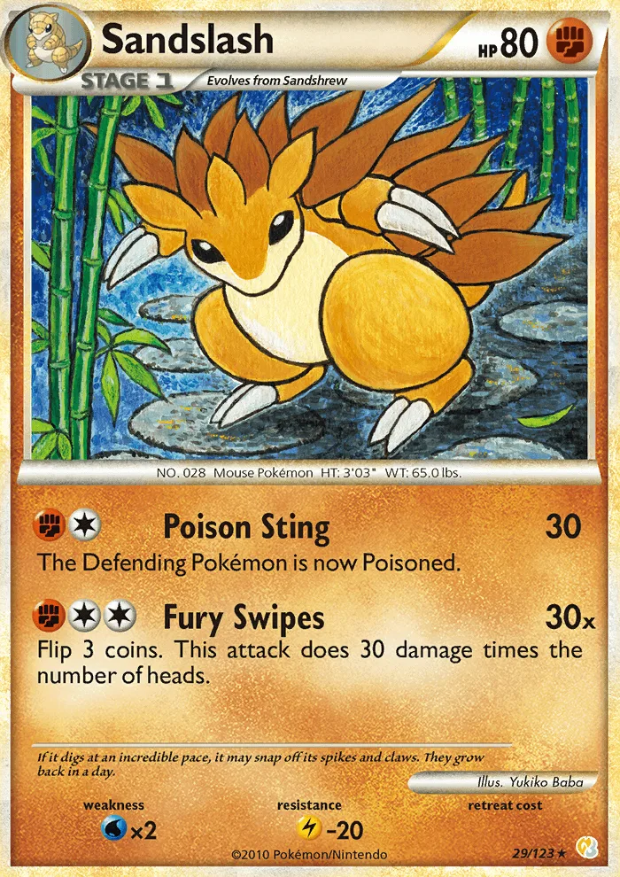 Sandslash · HeartGold SoulSilver 29/123