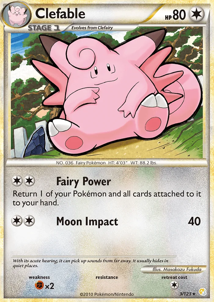 Clefable · HeartGold SoulSilver 3/123