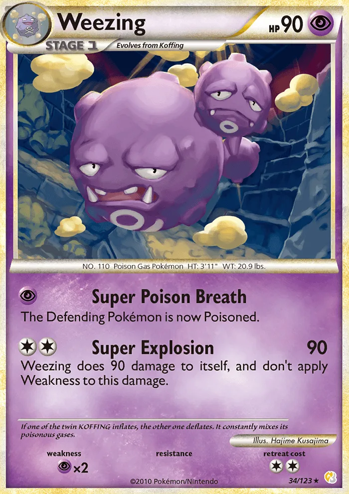 Weezing · HeartGold SoulSilver 34/123