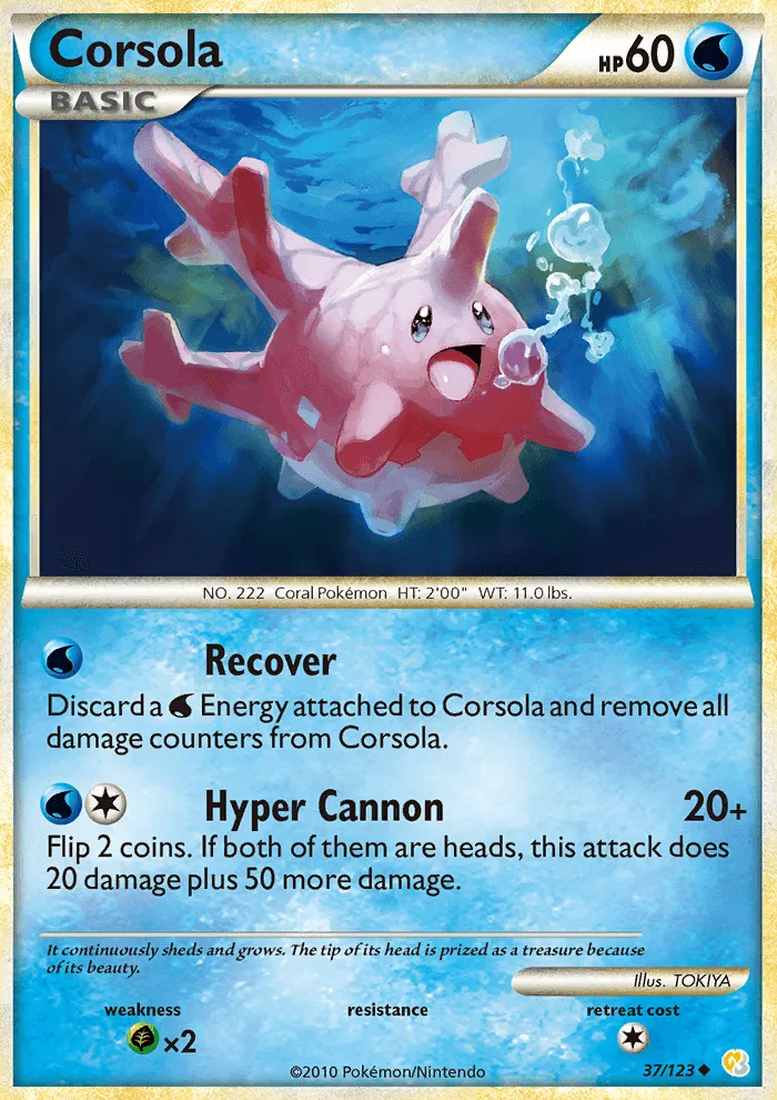 Corsola · HeartGold SoulSilver 37/123
