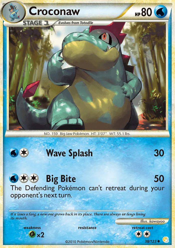 Croconaw · HeartGold SoulSilver 38/123