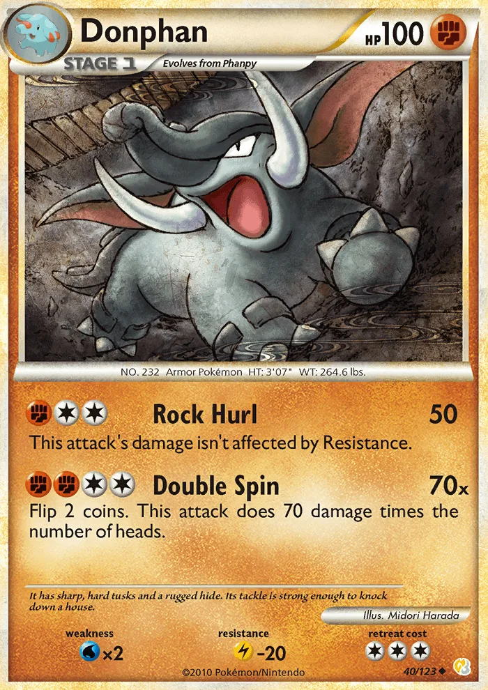 Donphan · HeartGold SoulSilver 40/123