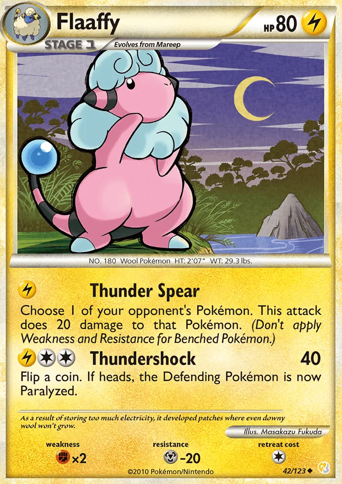 Flaaffy · HeartGold SoulSilver 42/123