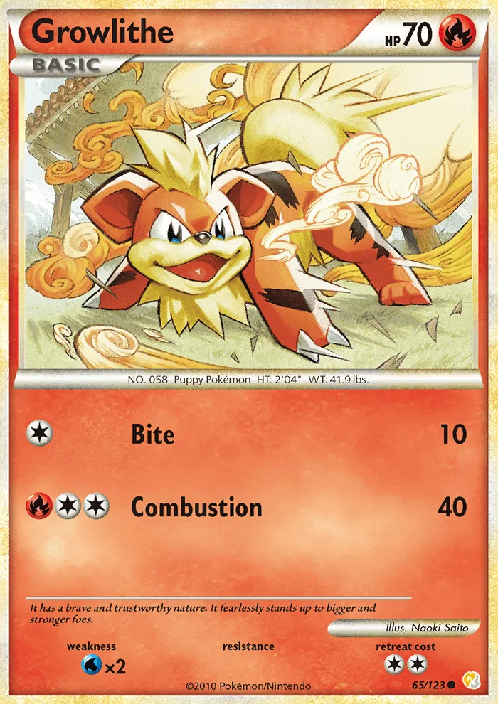 Growlithe · HeartGold SoulSilver 65/123