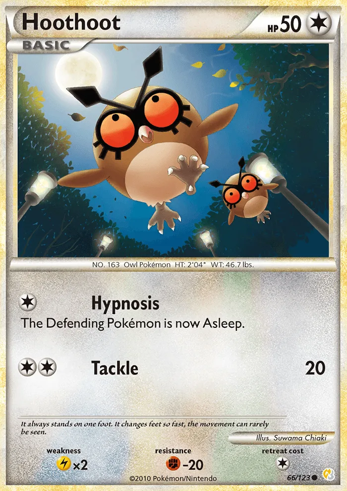 Hoothoot · HeartGold SoulSilver 66/123